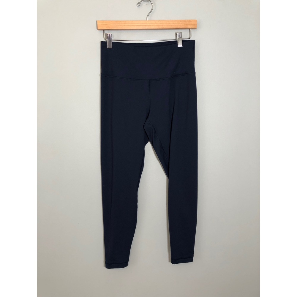 90 Degree by Reflex Leggings Womens Medium Navy Blue High Waist Activewear Pants